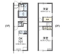 レオパレスカナヤ 2DKの間取図画像