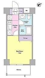 スタイリオ下丸子 4階1Kの間取り