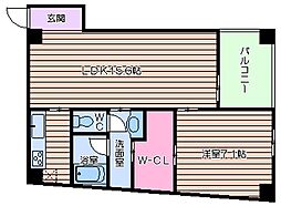 レキシントン・スクエア新町 1LDKの間取図画像