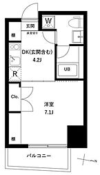 リテラス押上 1Kの間取図画像