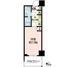 MFPRコート木場公園 1Kの間取図画像