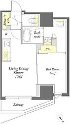 プライムメゾン 1LDKの間取図画像