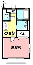 エクリュー吉祥寺 1Kの間取図画像