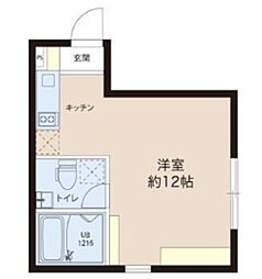 REPURE南千住レジデンス2 ワンルームの間取図画像