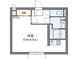 クレイノmasao 1階ワンルームの間取り