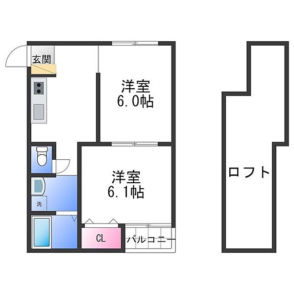 グランビア富木駅前 ｜大阪府高石市取石１丁目(賃貸アパート2K・2階・37.70㎡)の写真 その2