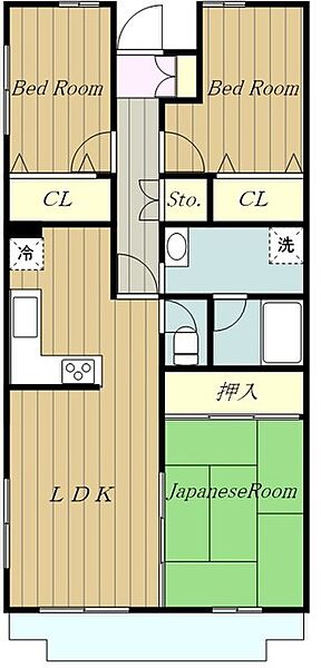 神奈川県座間市相武台２丁目(賃貸マンション3LDK・5階・66.69㎡)の写真 その2