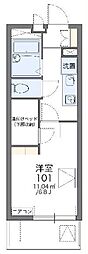レオパレスモモハイツ 1Kの間取図画像