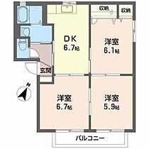 グリーンヒルズＡ 202 ｜ 宮城県富谷市成田４丁目28-14（賃貸アパート3DK・2階・53.20㎡） その2