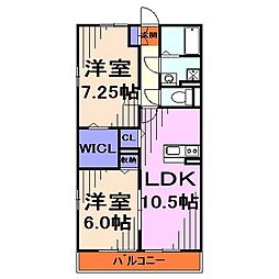 マリアージュ 2LDKの間取図画像