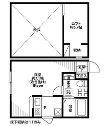プリマ北本壱番館 ワンルームの間取図画像