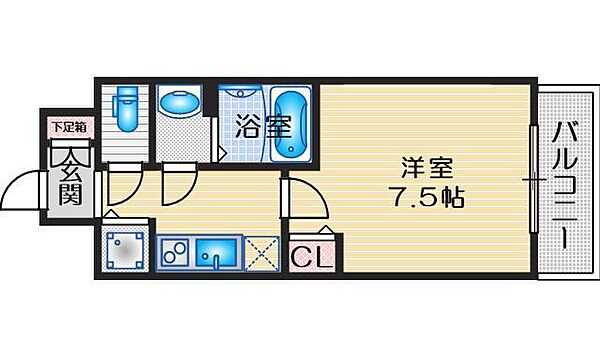 ディームス江坂 ｜大阪府吹田市江の木町(賃貸マンション1K・11階・24.80㎡)の写真 その2