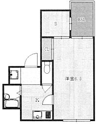 メゾンソレイユ浅草 2階1SKの間取り
