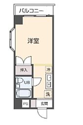 サンクタス西新宿 1階1Kの間取り
