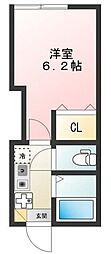 Glanz亀有 1階1Kの間取り