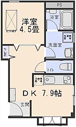 アイリス久我山 1DKの間取図画像