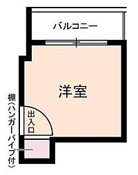 アミンズ聖蹟桜ヶ丘 ワンルームの間取図画像