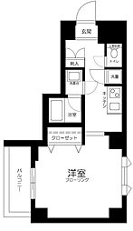 エルフラット板橋 1Kの間取図画像