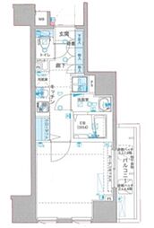 ジェノヴィア中野野方グリーンヴェール 1Kの間取図画像