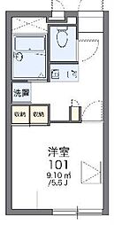 レオパレスシャルマン伊勢 1Kの間取図画像