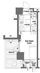 ParkCube笹塚 1Kの間取図画像