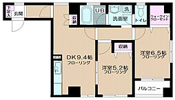 ドミール蔵前 2DKの間取図画像