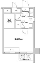 千歳プラザ 3階ワンルームの間取り