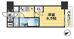 エスプレイス神戸ハーバーウエスト 3階1Kの間取り