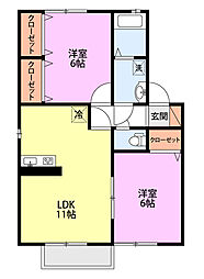 間取図画像 2LDK
