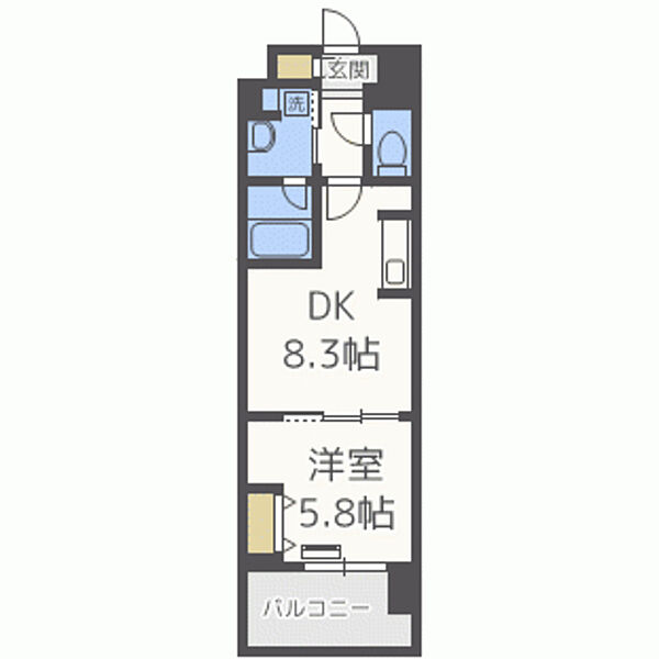 ウィスタリア　レジデンス　博多 703｜福岡県福岡市博多区博多駅東３丁目(賃貸マンション1DK・7階・34.94㎡)の写真 その2