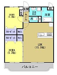 ユーミーあだち3 2LDKの間取図画像
