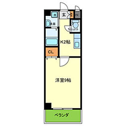 JR東海道・山陽本線 吹田駅 徒歩19分の賃貸マンション 3階1Kの間取り