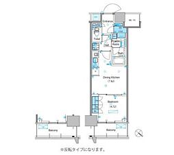 パークアクシス豊洲キャナル 1DKの間取図画像