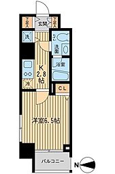 ウィルテラス千歳烏山 1Kの間取図画像