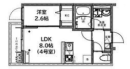 ＫＥＩＡＩ ＲＥＳＩＤＥＮＣＥ 東村山 1階1LDKの間取り
