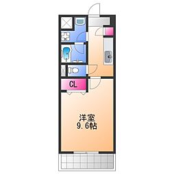 フランディルりんくう 1Kの間取図画像