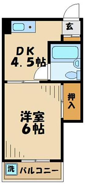 小島ハイツ2号 0203｜東京都多摩市和田(賃貸アパート1K・2階・23.02㎡)の写真 その2