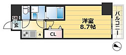 ファーストステージ神戸ハーバーランド 1Kの間取図画像