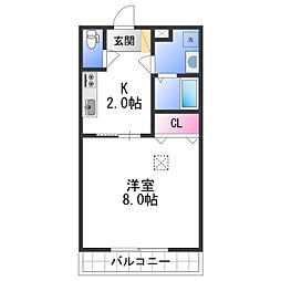 南海加太線 東松江駅 徒歩28分の賃貸アパート 1階1Kの間取り