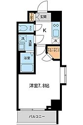 プライムアーバンスミヨシ2 1Kの間取図画像