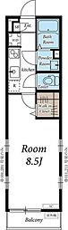 リブリ・アゼリア 1Kの間取図画像