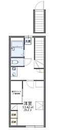 レオパレス寿 1Kの間取図画像