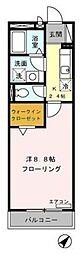 JR中央線 吉祥寺駅 徒歩30分の賃貸アパート 2階1Kの間取り
