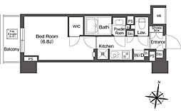 コンフォリア森下リバーサイド 4階1Kの間取り
