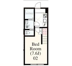 アザーレ・シドすずかけ台 1Kの間取図画像