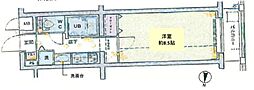 シースペース経堂 1Kの間取図画像