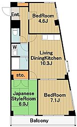 ロイヤルタウン下九沢 2階3LDKの間取り