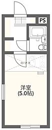 プロヴァンス-A ワンルームの間取図画像