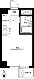 メゾンドノア聖蹟桜ケ丘 ワンルームの間取図画像