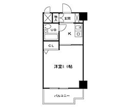 シティアリーナ阿波座西 1Kの間取図画像